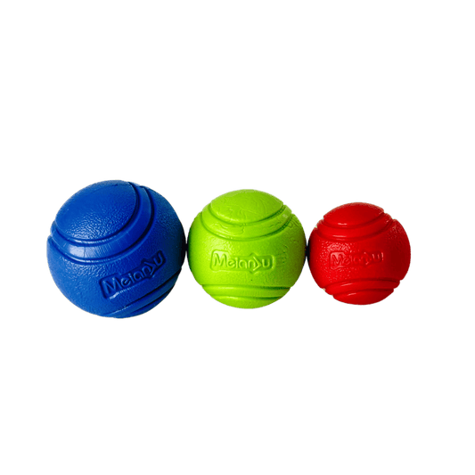 Balls for Dogs - Meianu Solid Rubber - Durable bouncy - Dogs Purpose