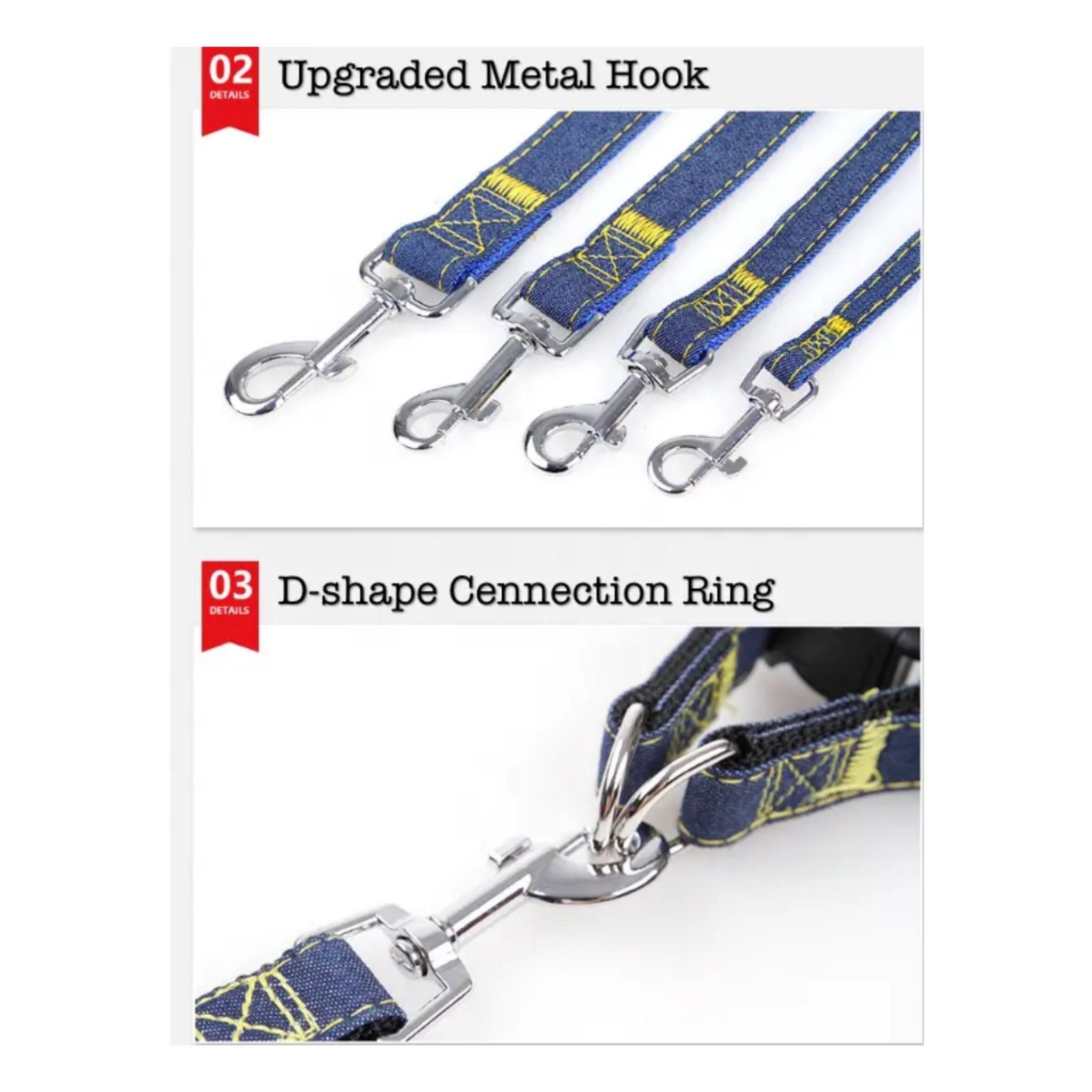 Denim Dog Lead - Dogs Purpose